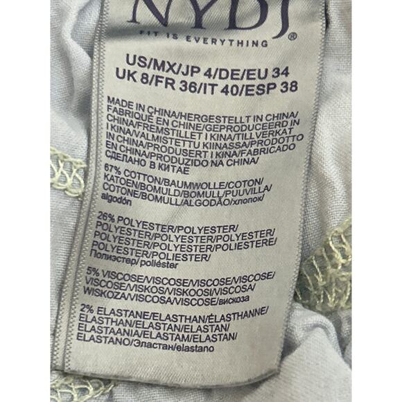 NYDJ size 4 Pedal Pushers Jeans Clean Affection Blue denim wide leg crop pant - Picture 4 of 4